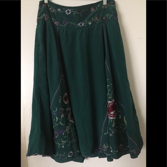 Kale Bol Dresses & Skirts - Kale Bol  100% Silk Skirt Green Size M